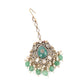 Rajwada Sea Green Alloy Embellished Gold-Plated Neckpiece Set For Women