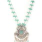 Rajwada Sea Green Mixed Metal Embellished Gold Plated Neckpiece Set For Women