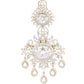 Rajwada White Zicron Gold Plated Dangler Earrings For Women