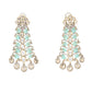 Rajwada Sea Green Kundan Gold Plated Dangler Earrings For Women