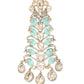 Rajwada Sea Green Kundan Gold Plated Dangler Earrings For Women