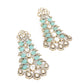 Rajwada Sea Green Kundan Gold Plated Dangler Earrings For Women