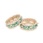 Rajwada Green Gold Plated Kundan Bangles For Women