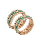Rajwada Green Gold Plated Kundan Bangles For Women
