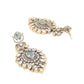 Rajwada Sea Green Kundan Gold Plated Dangler Earrings For Women
