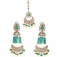 Rajwada Green Pearls Gold-Plated Dangler Earrings For Women