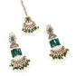 Rajwada Green Pearls Gold-Plated Dangler Earrings For Women