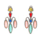 Rajwada Multicolor Zircon Silver Plated Dangler Earrings For Women