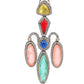 Rajwada Multicolor Zircon Silver Plated Dangler Earrings For Women