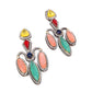Rajwada Multicolor Zircon Silver Plated Dangler Earrings For Women