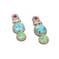 Rajwada Blue And Olive Zircon Silver Plated Dangler Earrings For Women