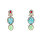 Rajwada Blue And Olive Zircon Silver Plated Dangler Earrings For Women