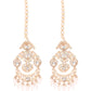 Rajwada Light Pink Kundan Gold Plated Dangler Earrings For Women