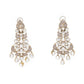 Rajwada Pink Kundan Gold Plated Dangler Earrings For Women