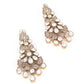 Rajwada Pink Kundan Gold Plated Dangler Earrings For Women