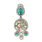 Rajwada Sea Green Zircon Silver Plated Dangler Earrings For Women