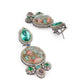 Rajwada Sea Green Zircon Silver Plated Dangler Earrings For Women
