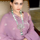 Rajwada Sea Green Mixed Metal Embellished Beads Neckpiece Set For Women