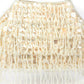 Rajwada Off White Raw Silk Beads And Pearl Tassels Work Hand Bag For Women