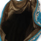 Rajwada Blue Raw Silk Beads And Stones Work Potli For Women