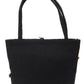 Rajwada Black Jute Comprehensive With Beads, Threads Hand Bag For Women