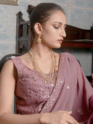 Rajwada Gold Three Layered Bridal Neck Piece For Women