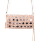 Rajwada Light Pink Jute Sequin And Mirror Work clutch For Women