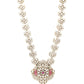 Rajwada Pink Regal Choker Neck Piece Set For Women