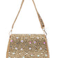 Rajwada Golden Jute Embellished Pure Silver Stone And Beads Hand Bag For Women