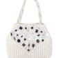 Rajwada Silver Raw Silk Beads Embellished  Clutch With Sequin Work For Women