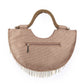 Rajwada Golden Polyester Encompassing With Bead And  Stone Hand Bag For Women