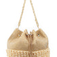 Rajwada Golden Raw Silk Beads And Pearl With Metallic Potli For Women