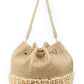 Rajwada Golden Raw Silk Beads And Pearl With Metallic Potli For Women