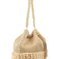Rajwada Golden Raw Silk Beads And Pearl With Metallic Potli For Women