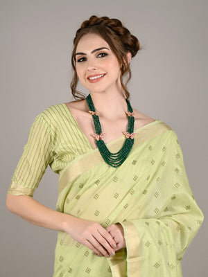 Rajwada Women Princely Green Necklace Set
