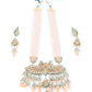 Traditional Baby Pink Peacock Necklace Set