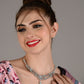 Rajwada Women Mint Green Floral Necklace Set