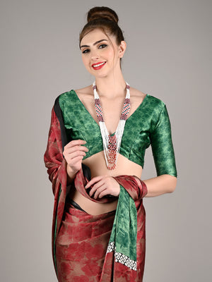 Rajwada Women White And Red Metal Necklace Set With Earrings