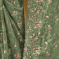 Rajwada Light Green Net Embroidered Saree with Unstitched Blouse For Women