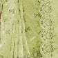 Rajwada Green Embroidered Net Saree With Unstitched Blouse For Women