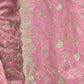 Rajwada Pink Embroidered Organza Saree With Unstitched Blouse For Women