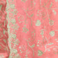 Rajwada Peach Embroidered Organza Saree With Unstitched Blouse For Women