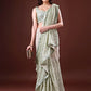 Rajwada Olive Embellished Georgette Saree With Unstitched Blouse For Women