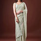 Rajwada Olive Embellished Georgette Saree With Unstitched Blouse For Women