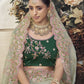 Rajwada Light Green Silk Blend Embroidered Saree With Unstitched Blouse For Women