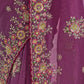 Rajwada Purple Organza Embroidered Saree With Unstitched Blouse For Women