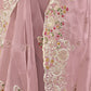 Rajwada Light Pink Organza Embroidered Saree With Unstitched Blouse For Women