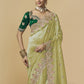 Rajwada Pista Green Tissue Embellished Saree For Women