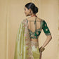 Rajwada Pista Green Tissue Embellished Saree For Women