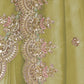 Rajwada Pista Green Tissue Embellished Saree For Women